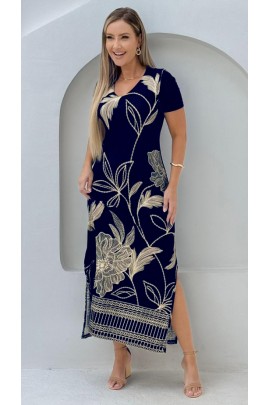 171165 - Vestido Longo Ramany Estampa Floral